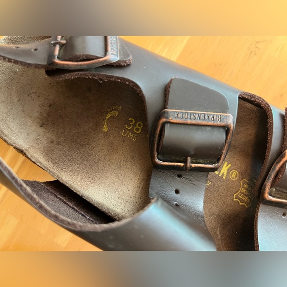 Birkenstock Brown Leather Sandals - Picture 3 of 6